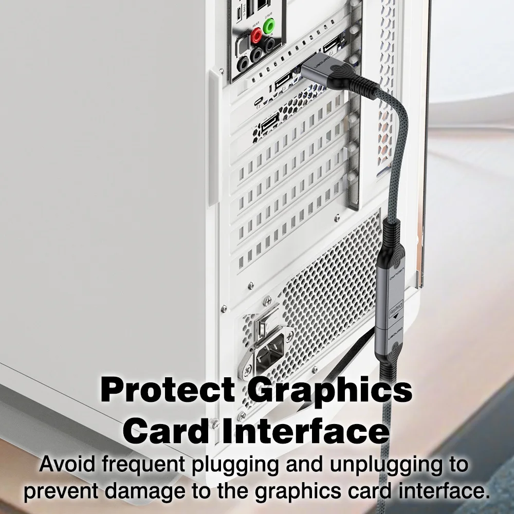 Фото Адаптер UGOURD DP-HDMI, конвертер DisplayPort 1.2 в HDMI (гнездо) с поддержкой 4K@60Hz UHD, односторонний, 2K@144Hz для настольных ПК и мониторов №4