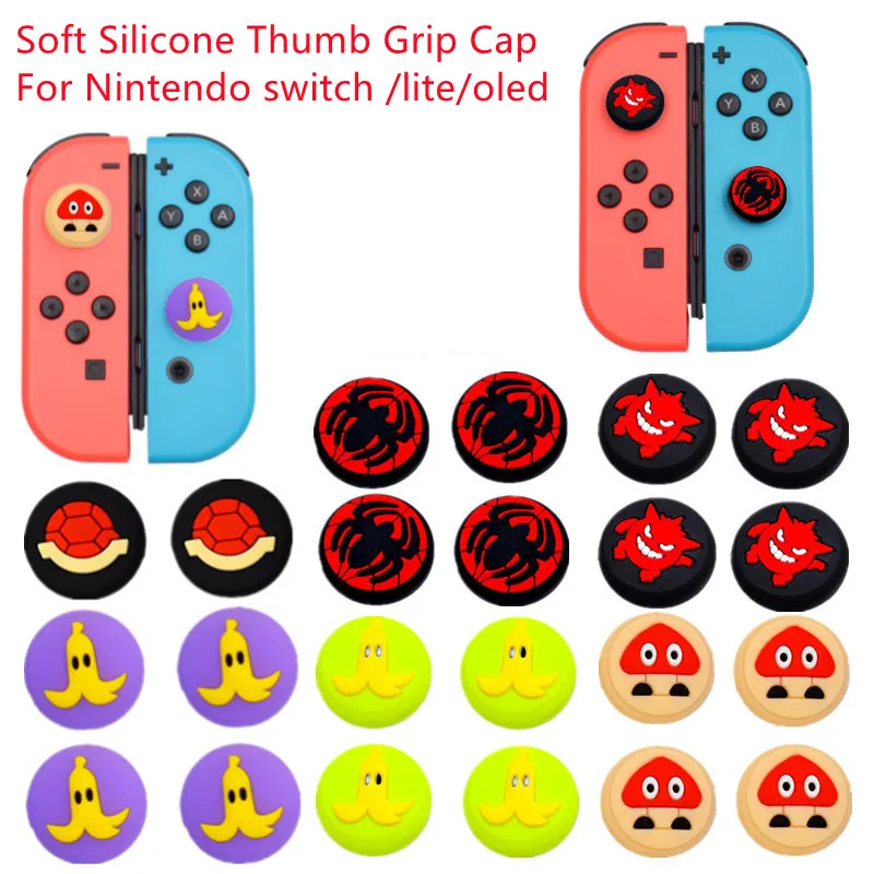 

4pcs Silicone Thumb Stick Grip Cap For Nintendo Switch Lite Controller Joystick Anti-slip Protective Caps Thumbstick Accessories