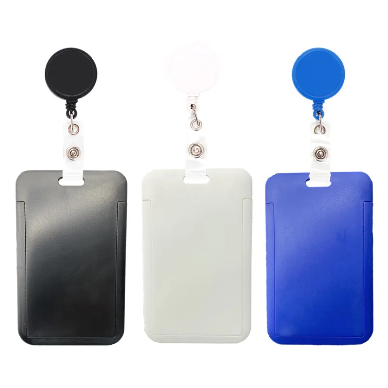 

Anti-lost Pass Work Card Cover Case Clip Retractable Office Staff Badge Holder ID Holders Name Badges Sleeve Nurse Chest Tag