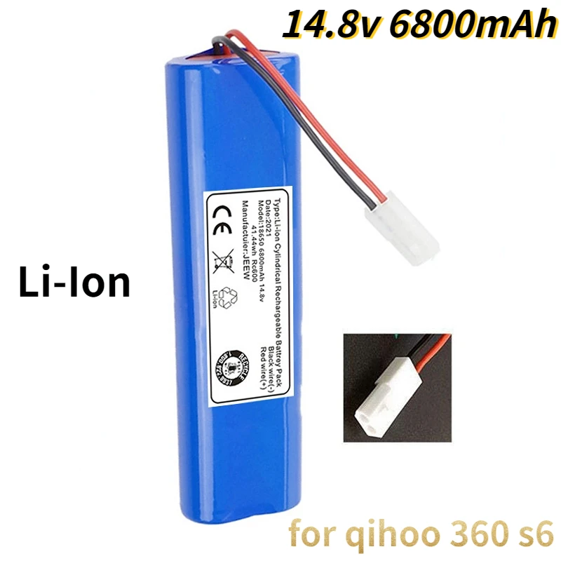 

Original 14.8v 6800mah battery for qihoo 360 s6 robotic vacuum cleaner spare parts accessories batteries replacement
