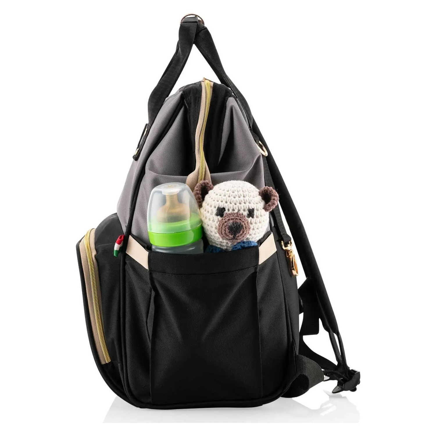 

EleleLife Mother Baby Diaper Bag Backpack Multi Function Baby Bag Maternity Nappy Bags for Travel Large Capacity, Waterproof