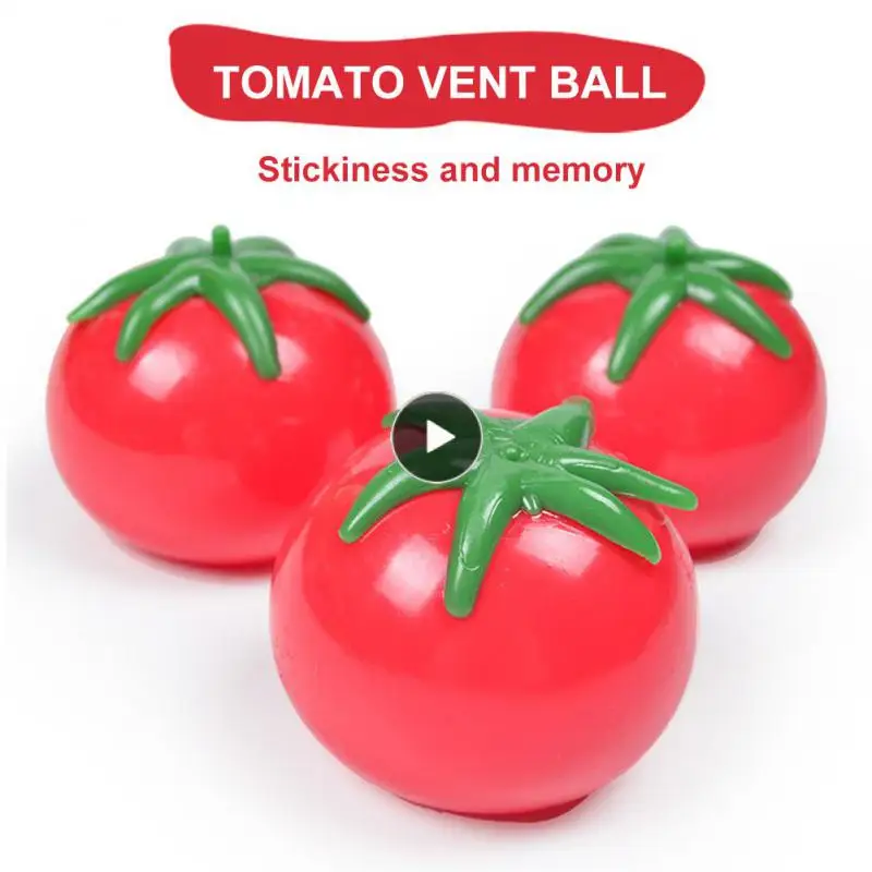 

Antistress Tomato Squeeze Toys Vent Ball Stress Relief Hand Fidget Toy Squishy Stressball For Kids Adults Decompression Gift
