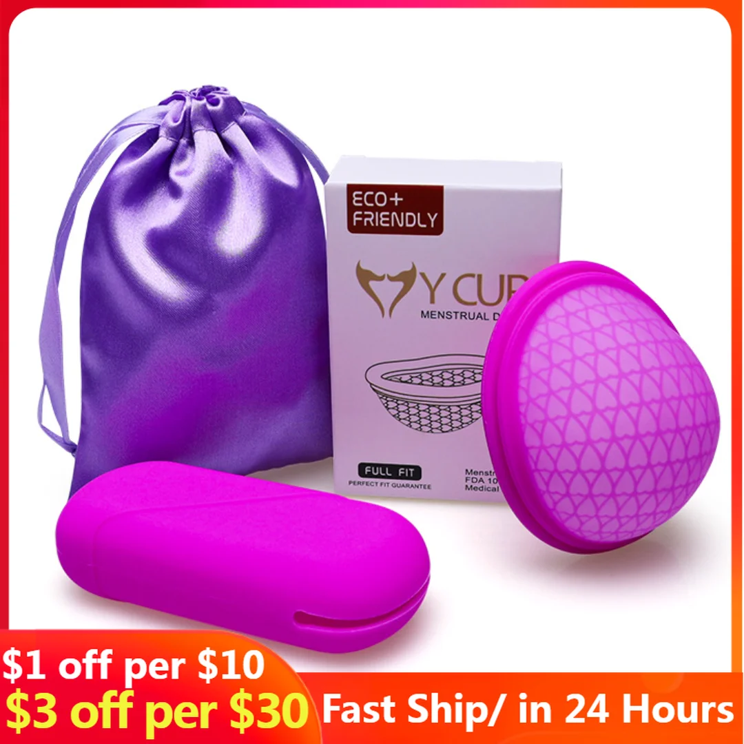 

Menstrual Reusable Disc Flat-fit Design Menstrual Cup Extra-Thin Sterilizing Silicone Menstrual Disk Tampon/Pad Alternative drop