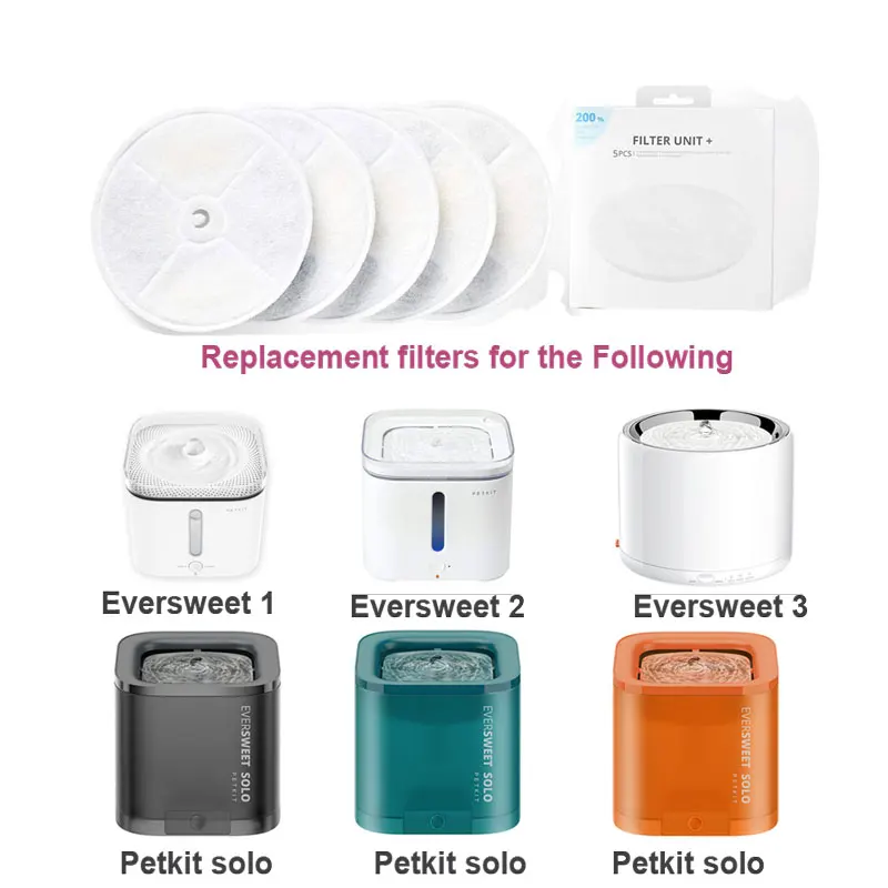 

PETKIT EVERSWEET 2 Pet Water Fountain Pre Foam Filters Replacement Filters, 4pcs (White Foam) Fountain Accessories