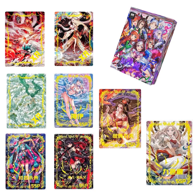 

New Anima Goddess Story Star Man Party Series Fourth Edition Eula Shenhe Rem Kamado Nezuko Cartoon Kids Toy Game Collection Card