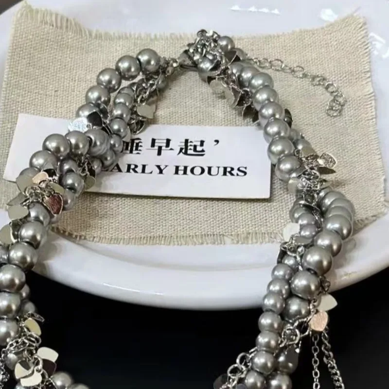 Ожерелья с жемчугом Draweye для женщин многослойные закрученные кисточки зимние