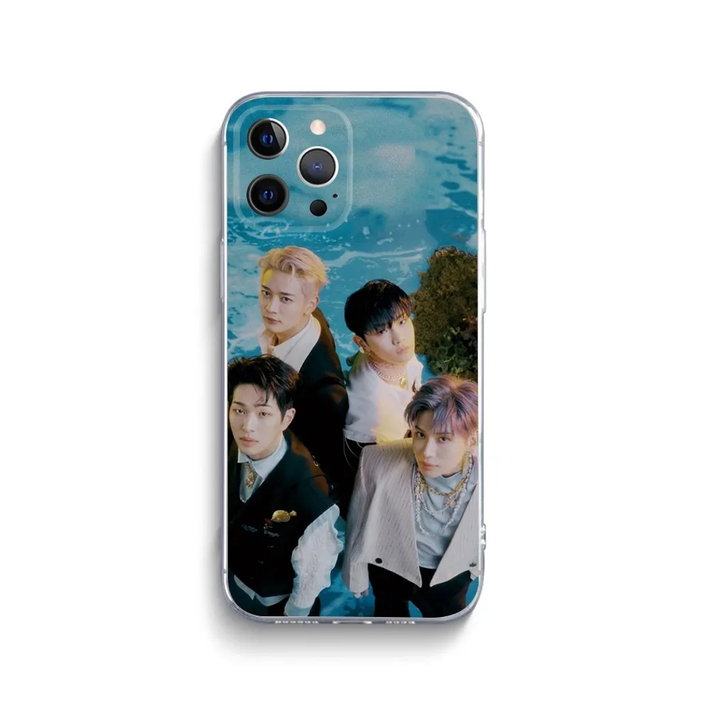 Корейский чехол для телефона Kpop S-Shinee iPhone 15 14 13 12 11 Plus Pro Max XR XS X 7 8 SE мини-прозрачный