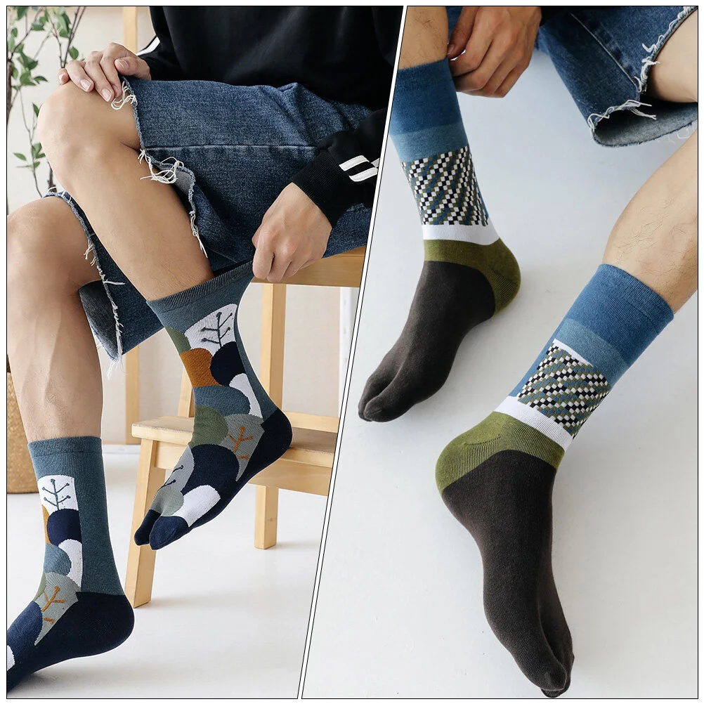 Two Toe Socks Two-finger Japanese Style Breathable Stockings Anti-skidding Creative