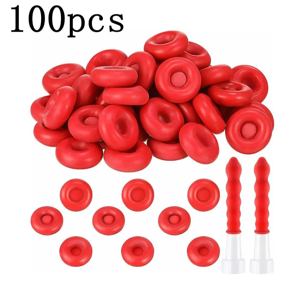 

100pc Caulk Cap Kit Caulk 7x7x4cm Red Latex Sealer Saver Open Caulking Tube For Sealing And Preserving Reusable Caulking Cap