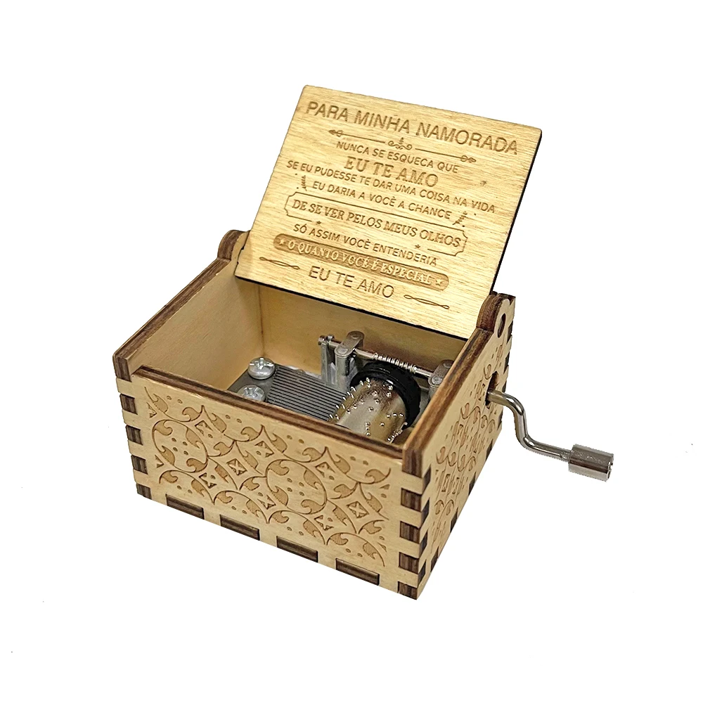 Винтажная Деревянная Музыкальная Шкатулка Октавная С Ручным Управлением И