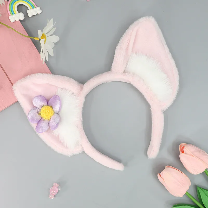 

Plush Furry Fox Ears Headband Cute Lolita Cosplay Prop Girls Party Animal Ear Headwear Headbands Head Hoop Hair Accessories NEW