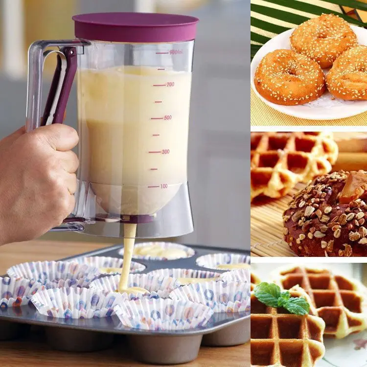 

Batter Dispenser Cake Batter Funnel Measuring Cup Kitchen Tools Plastic