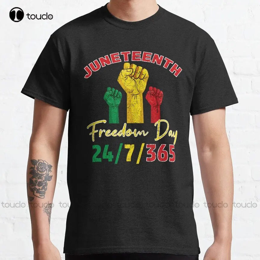 

Black History Month Afro Melanin Black Women Afro American Classic T-Shirt Custom Aldult Teen Unisex Digital Printing Tee Shirts