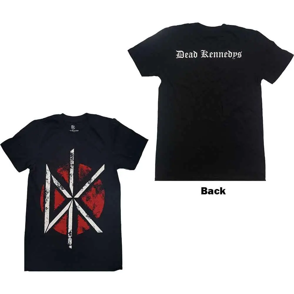 Черная футболка Dead Kennedys с винтажным логотипом DK и принтом на спине НОВАЯ