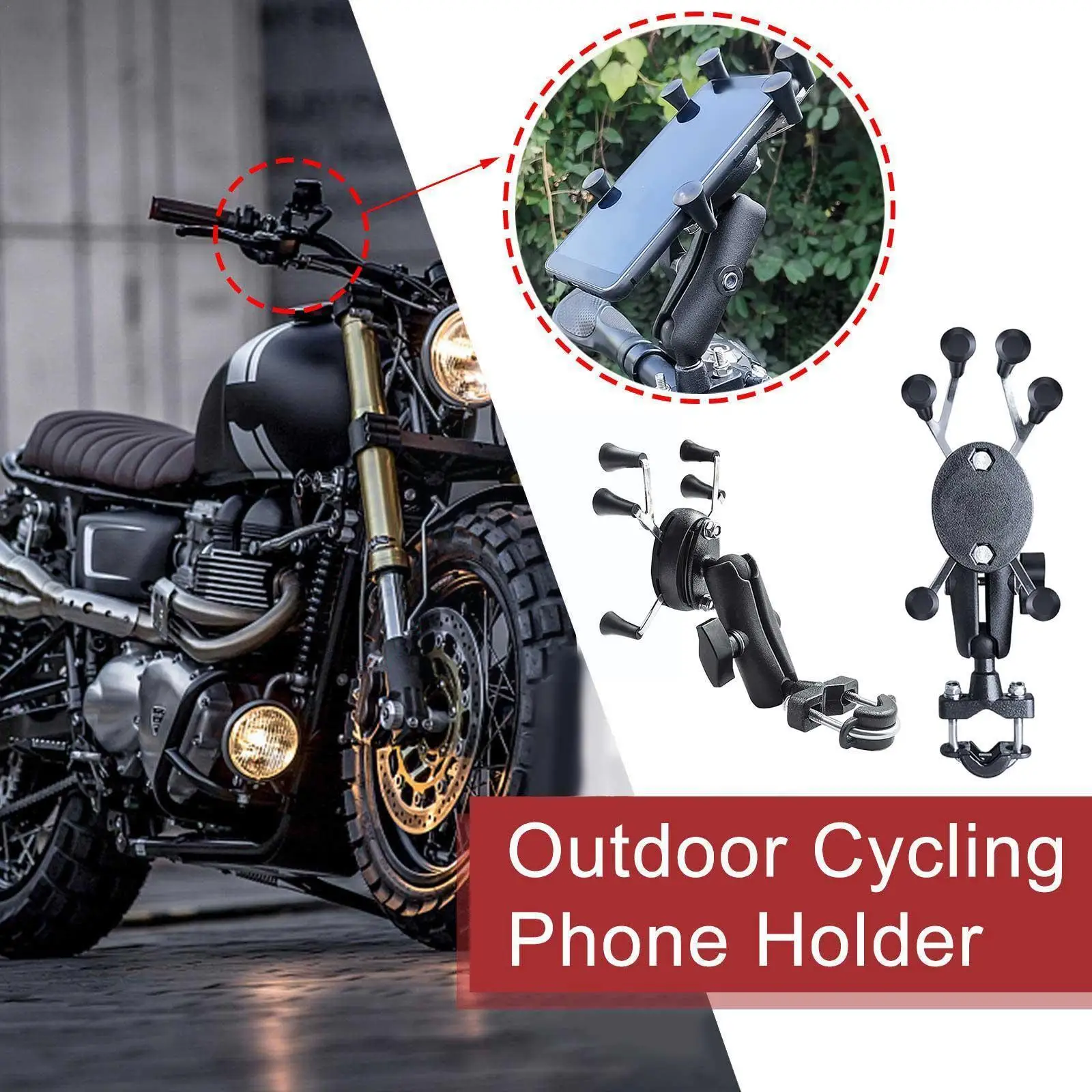 

Держатель для телефона мотоциклетный J1c9, держатель для телефона на руль велосипеда, с отделениями для карт