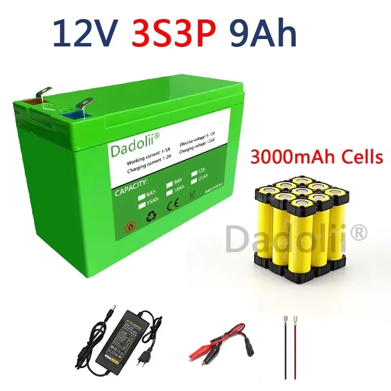 Фото 12VBattery21Ah 3S7p18650 литиевый аккумулятор Аккумуляторная батарея для солнечной энергии аккумулятор электромобиля + зарядное устройство 12,6 В 3 А №2