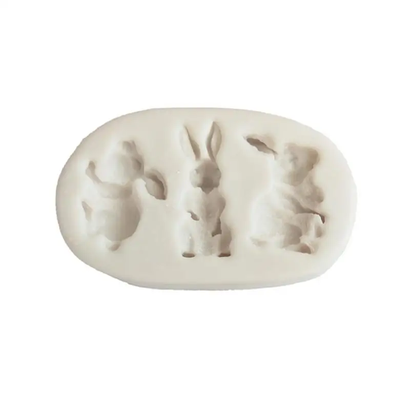 Купи Rabbit Easter Bunny Silicone Mold Cupcake Topper Fondant Cake Decorating Tools Cookie Baking Candy Chocolate Gumpaste Mould за 59 рублей в магазине AliExpress