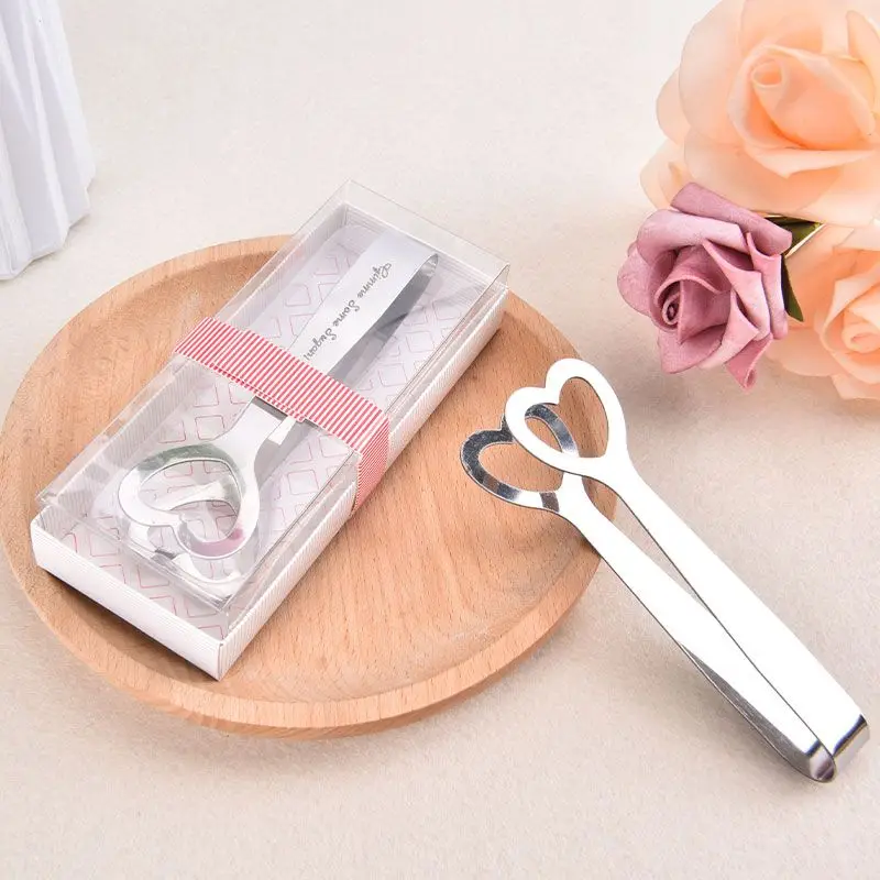 

1Pc Sugar Tongs Tableware Party Supplies Love Heart Sugar Clip Ice Cube Clips Wedding Party Favor Stainless Steel Heart-shaped