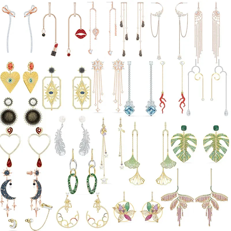 

Swa Christmas gifts for new year 2022 Trends Women's jewelry store austrian crystal Jewelry Big earrings hoop earring