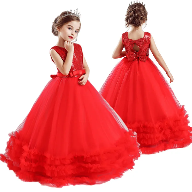 

Girls Christmas Party Princess Dress Wedding Ceremony Girl Elegant Formal Costume Children New Year Holiday Costume For Teen
