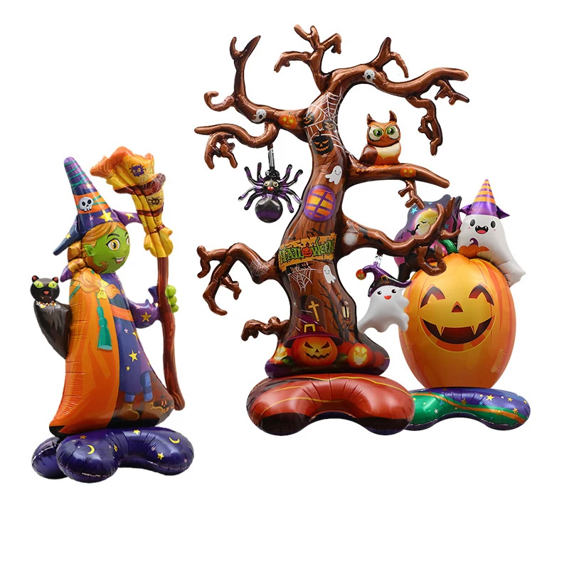 

Halloween Inflatable Ghost Tree Balloon Pumpkin Ghost Santa Witch Mummy Balloon Outdoor Indoor Yard Party Children Toy Decoratio