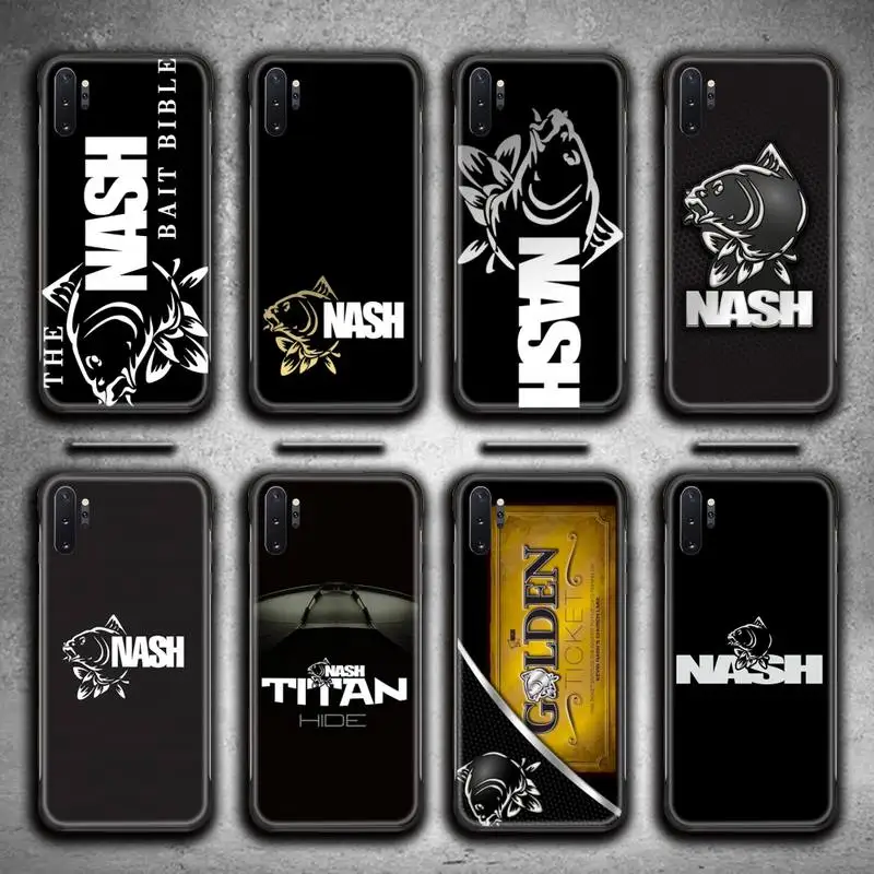

Nash Fishing Logo Phone Case For Samsung Galaxy Note20 ultra 7 8 9 10 Plus lite M51 M21 M31S J8 2018 Prime