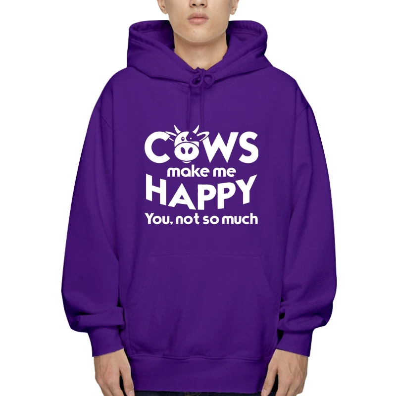 

Cows Make Me Happy You No So Much Hoodie Mens Hoodie Cool Fleece Hoodie Hoodys Hoody Western Style Fleece Fleece Plus Autumn