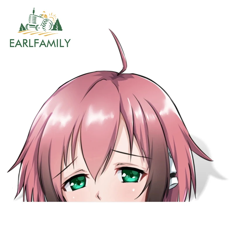 Фото EARLFAMILY Аниме-наклейка Sora No Otoshimono Ikaros Reflective Peeker Big Head на автомобиль, виниловая, для заднего стекла и багажника, JDM №2