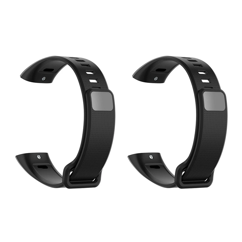 

2X Silicone Watch Band Bracelet Strap For HUAWEI Band2 Pro/ Band2/ ERS-B19/ERS-B29 Wristband Black