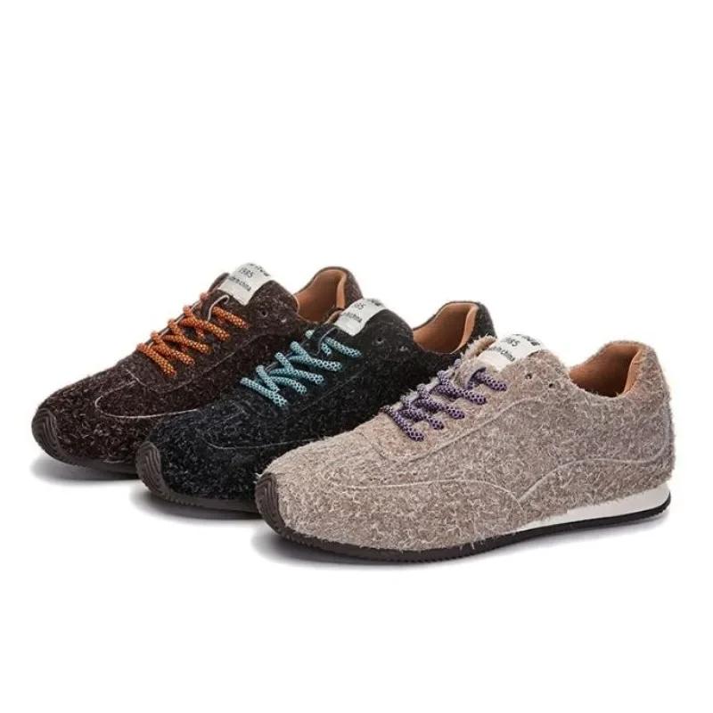 Женские кроссовки обувь 2025 года кожаная женская со снежинками Нескользящая