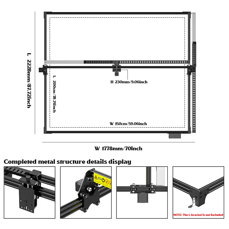Большой лазерный гравер X см маркировочный принтер и резак по дереву 90 Вт