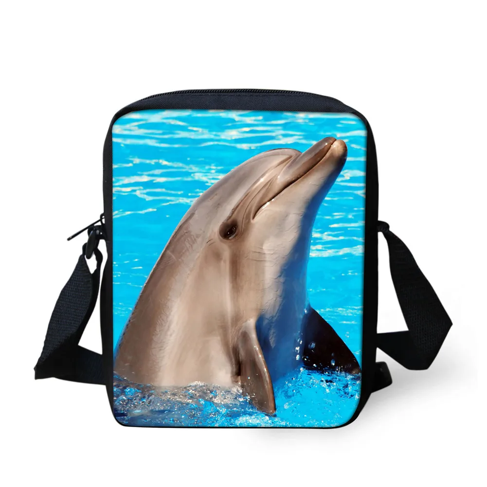 ADVOCATOR Underwater Dolphin Shark Pattern Crossbody Bags Mini Children's Bag Customized Kids Messenger Bag  with Free Shipping