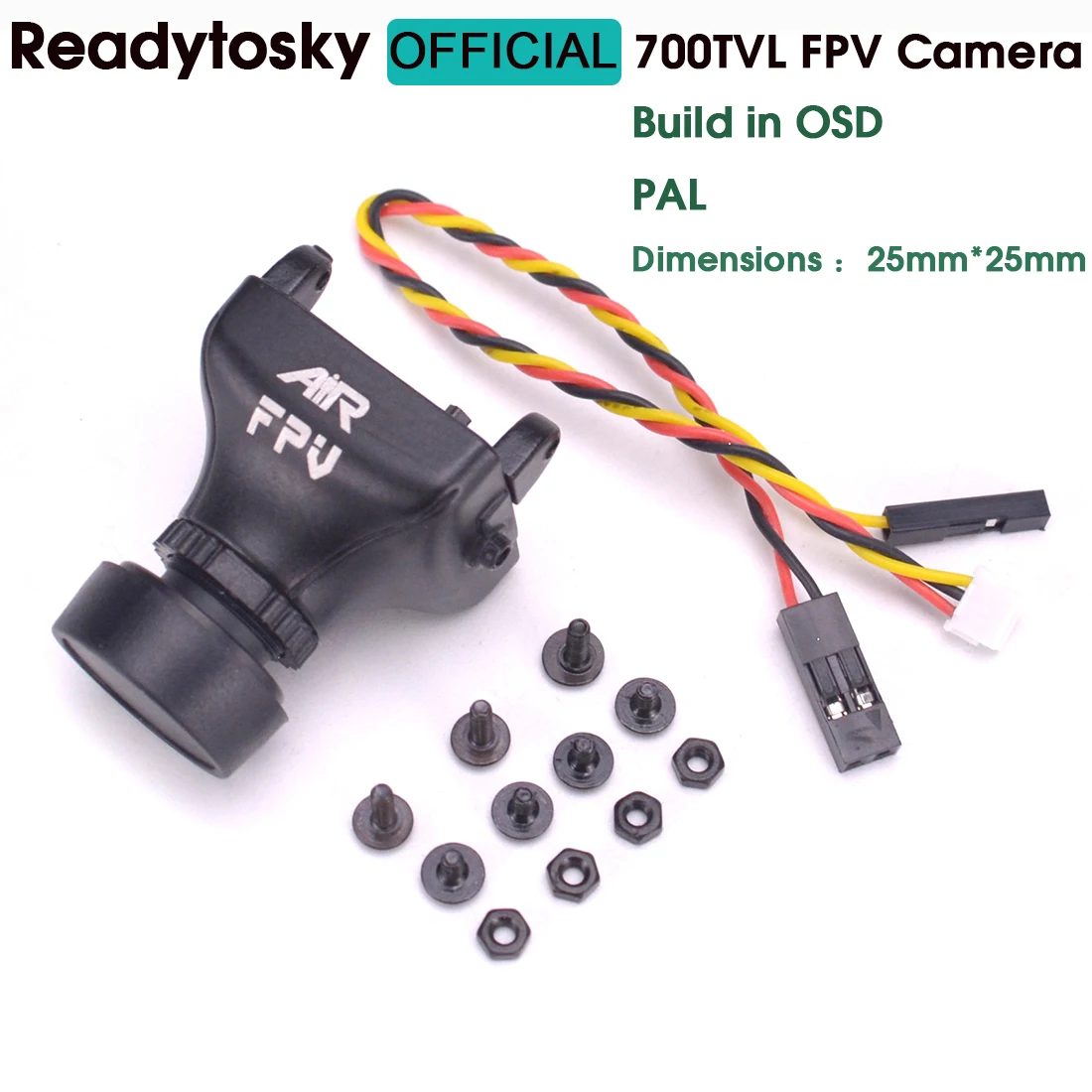 

Newest FPV 1/3 CCD 700TVL 2.5mm / 2.1mm FOV 135 / 150 Degree FPV Camera Build in OSD PAL for Mini 250mm Racing Drone Quadcopter