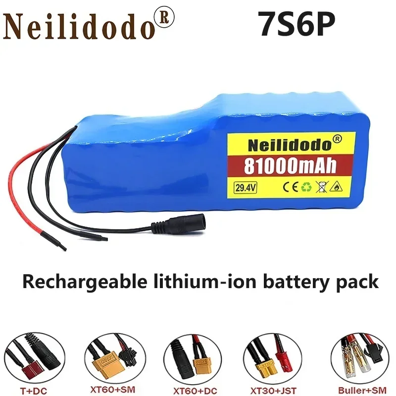 

Aviation Arrival 18650 7S6P 29.4V Lithium-ion Rechargeable Battery Pack Charger for Electric Bicycles, Tricycles, Scooters, Etc