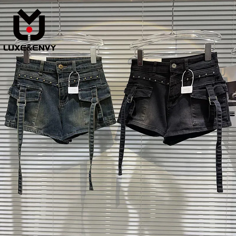 

Джинсовое платье для девочек люкс & ENVY, с заклепками, на бретельках, осень 2023