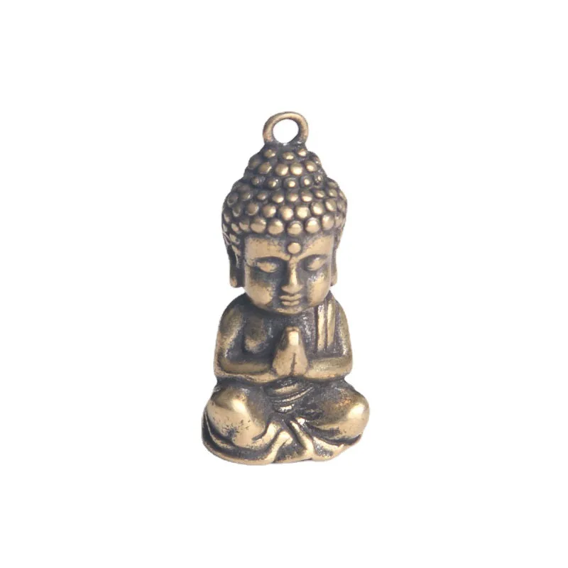 

Brass Sakyamuni Buddha statue keychain pendant carry Rulai Buddha Lord Nabu pendant small copper