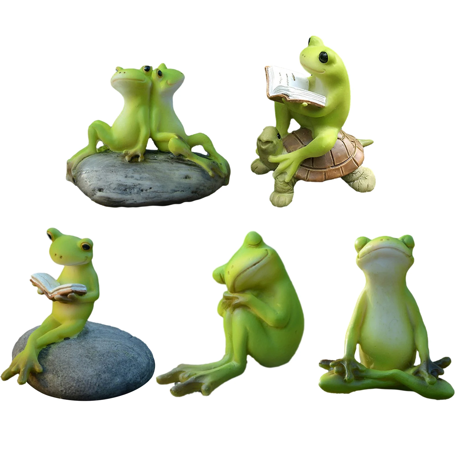 

Resin Frog Statue Innovative Micro Landscape Cute Decoration