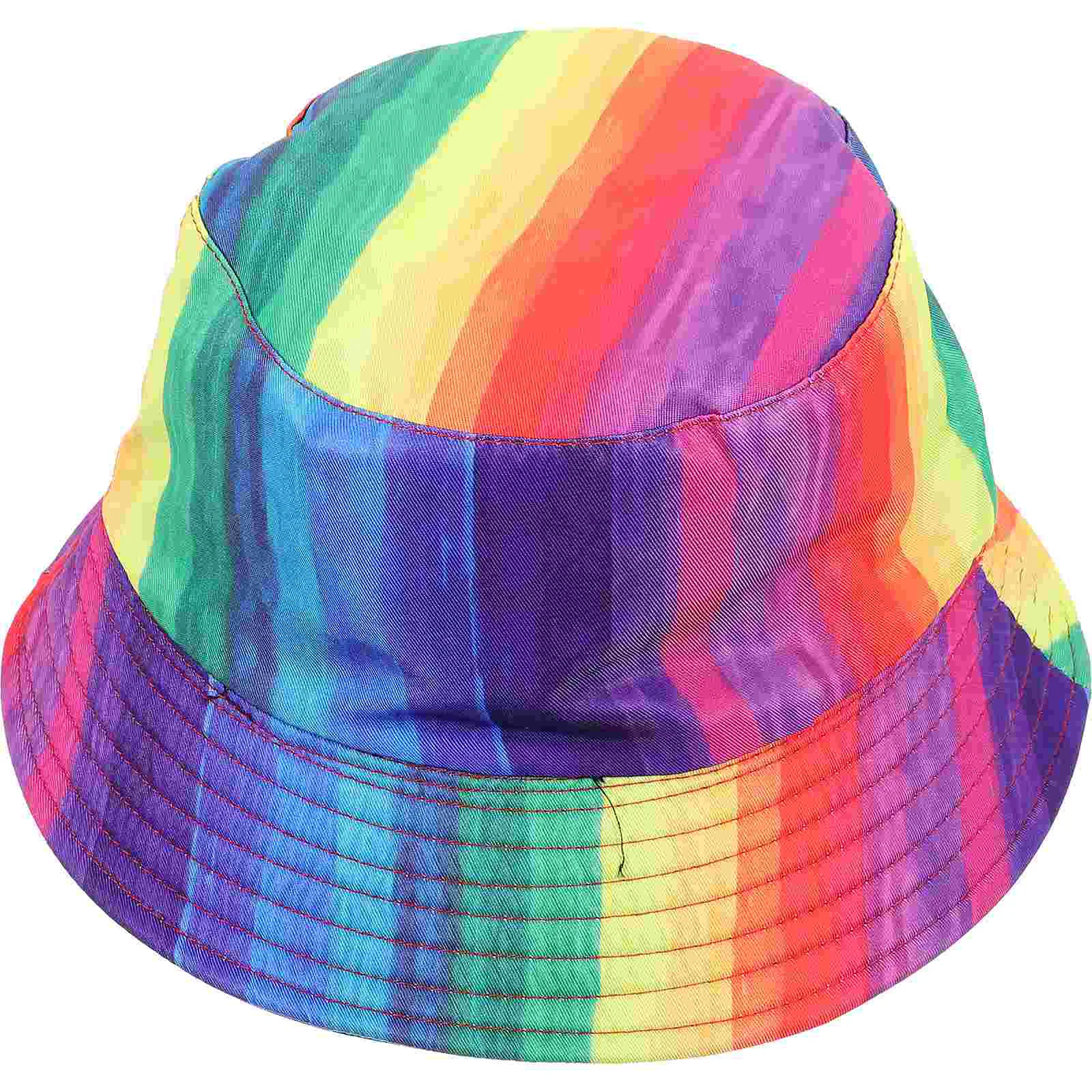 Хэллоуин Косплей Шляпа Радуга Ведро Тени Гордость Парад Костюм Красочный