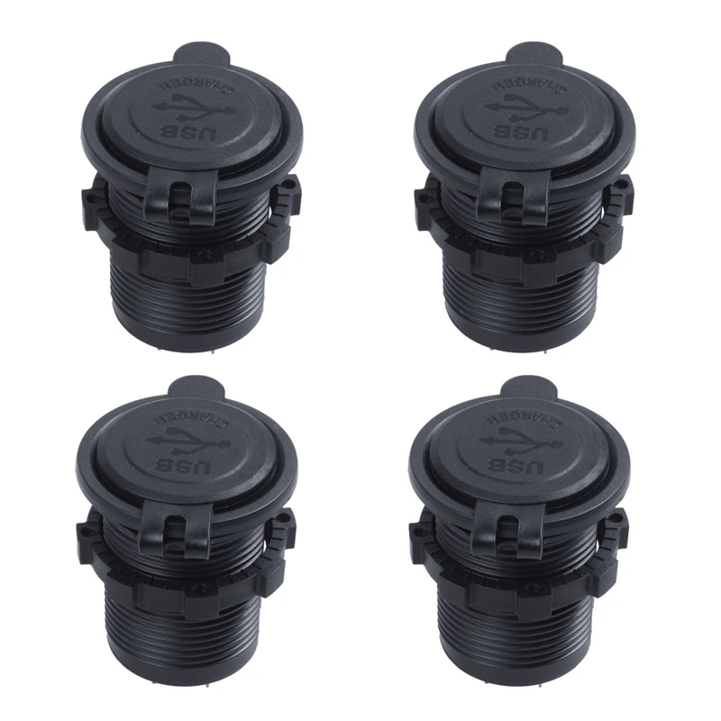 

4X 12V-24V Car Vehicle Waterproof 5V 2.1A + 2.1A Dual USB Power Sockets Outlet