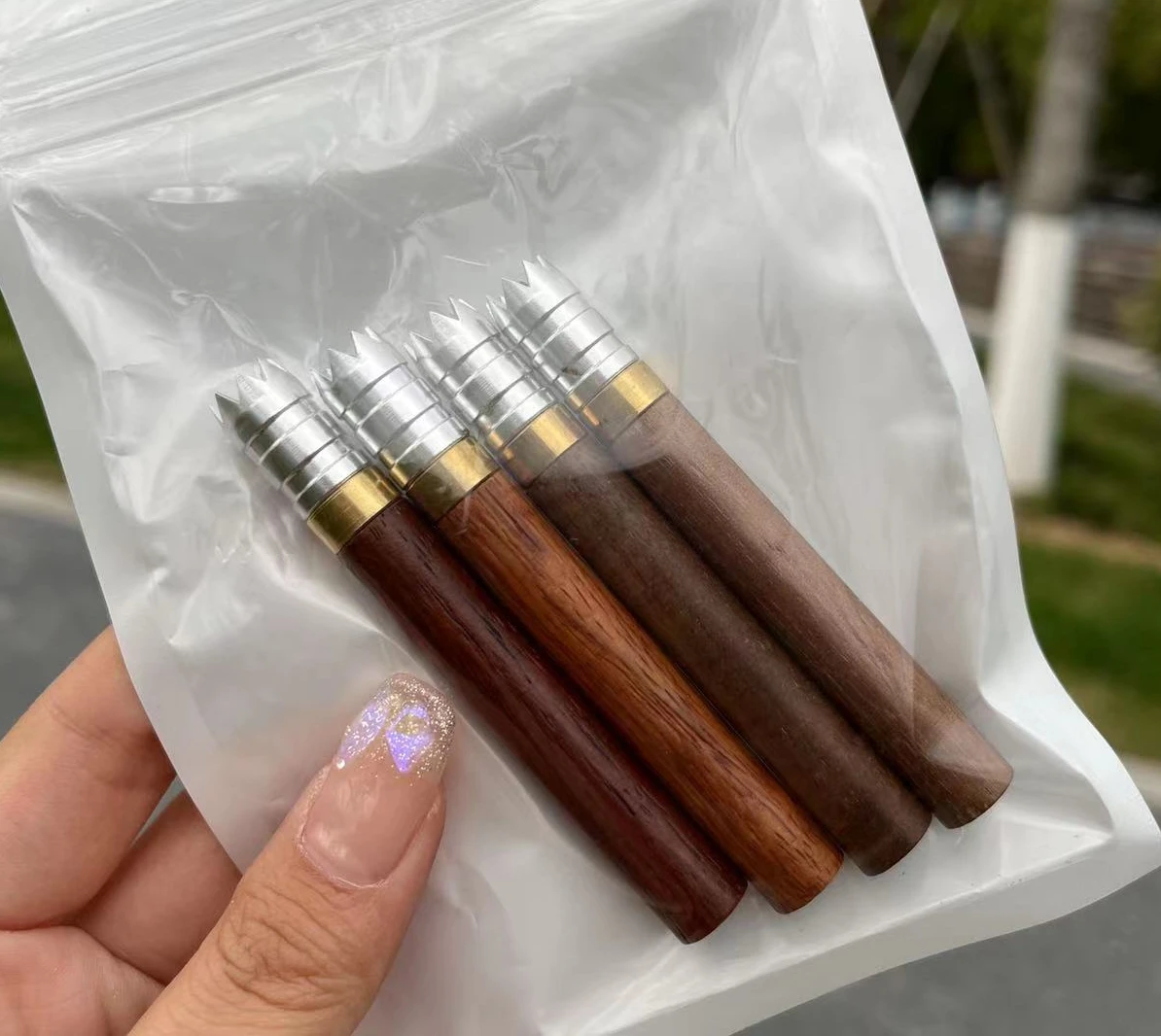 

4pc/lot Wood Material Portable Creative Smoke Pipes Smoking Pipe Accessories