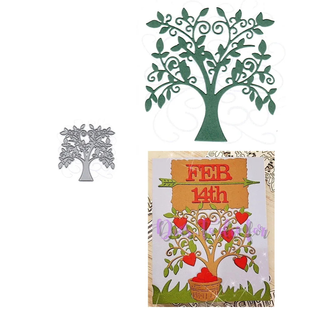 

Holiday Tree Metal Cutting Dies Stencils Die Cut for DIY Scrapbooking Album Paper Card Embossing New 2022