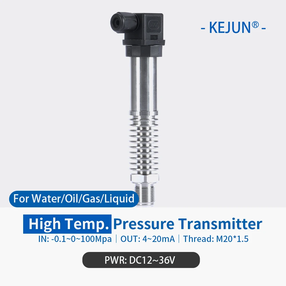 

Diffusion Silicon Pressure Transmitter High Temperature Resistant with Heat Sink 4-20ma Steam Oil Fuel Pressure Sensor