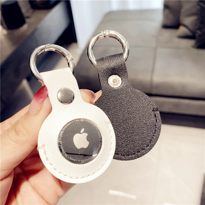 

Кожаный защитный чехол для Airtag в стиле ретро с брелоком для Apple Airtag, устройство для защиты от потери трекера, устройства для поиска аксессуар...