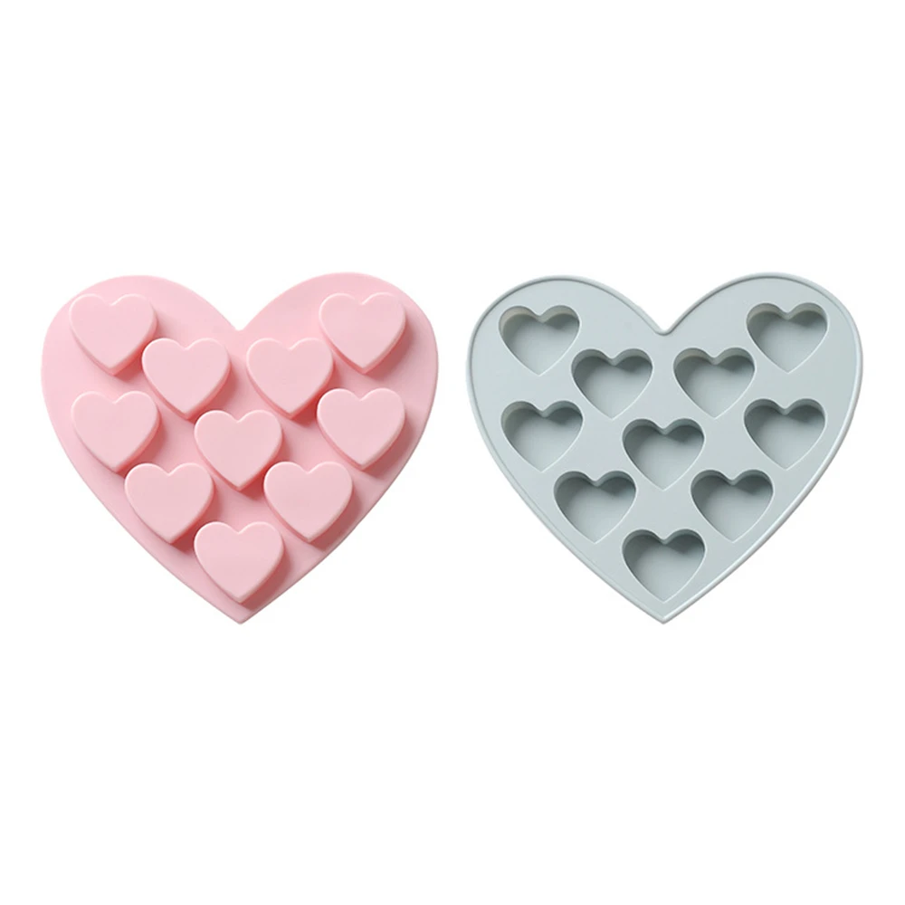 

10 Cell Love Silicone Handmade Soap Cake Kitchen Accessories Tools Creative DIY Chocolate Dessert Baking Mould Ice Tray Mold