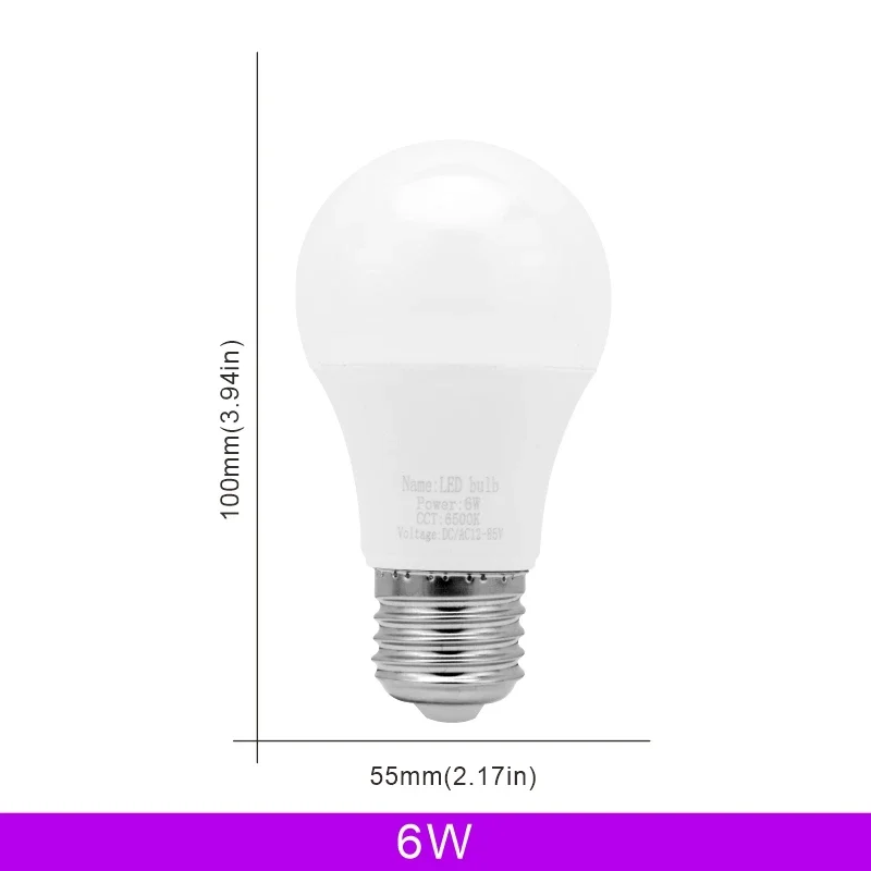 

Светодиодная лампа Duncelri E27 3-25Вт 12В Холодный/Теплый белый