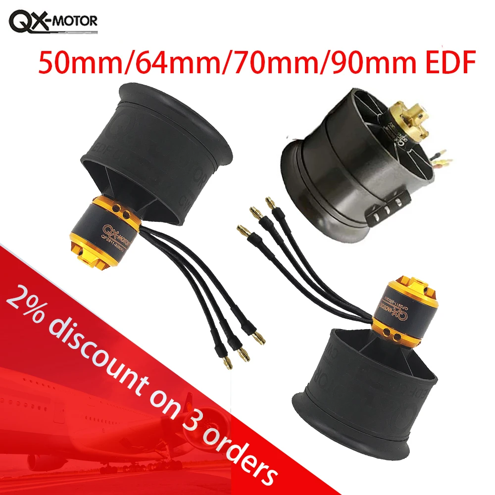 Канальная система вентиляторов 50 мм 64 мм 70 мм 90 мм EDF для самолета с бесщеточным двигателем