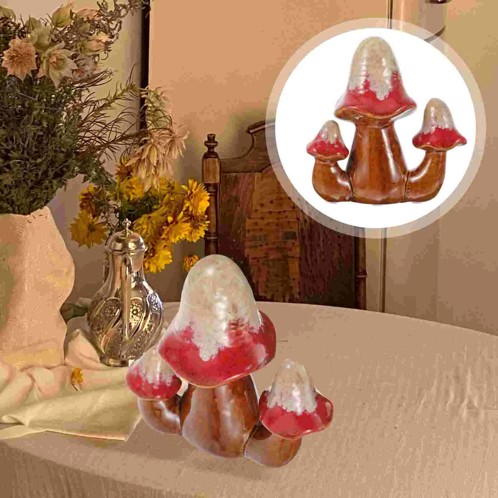 

Широко реалистичный креативный гриб, искусственная Статуэтка гриба для домашнего декора