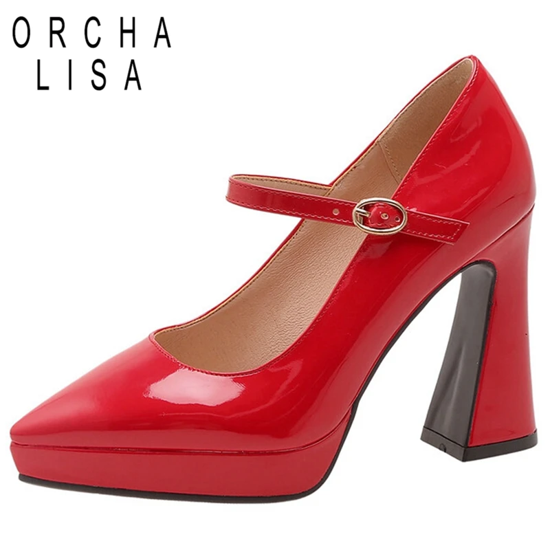 

Новинка, сексуальные женские туфли-лодочки на высоком каблуке, с ремешком и пряжкой, с острым носком, бежевые, черные, однотонные, белые, S3551