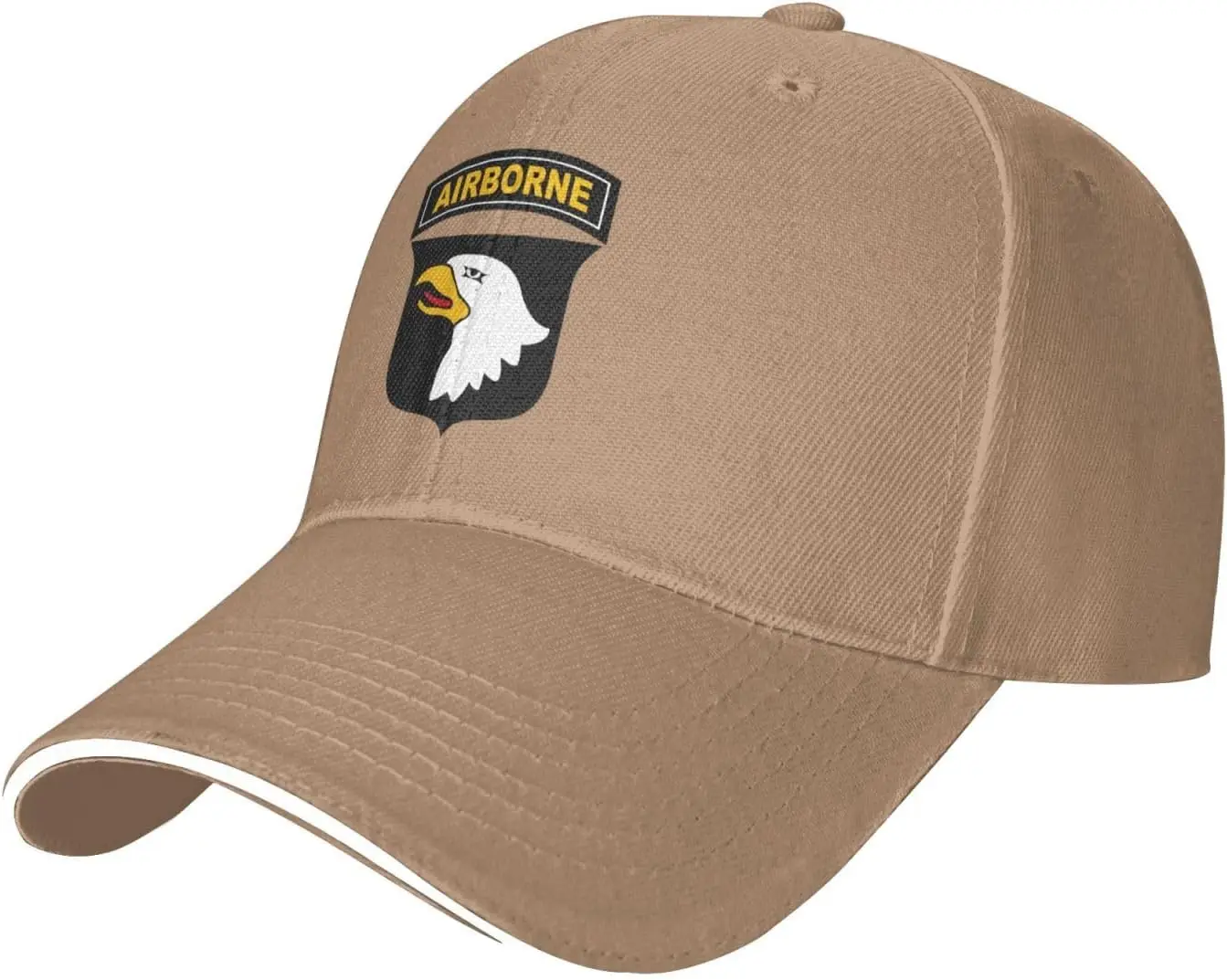 Фото 101st Airborne Division Eagle Patch Baseball Cap Polyester Casual Sun Protection Adjustable Hat Adult №1