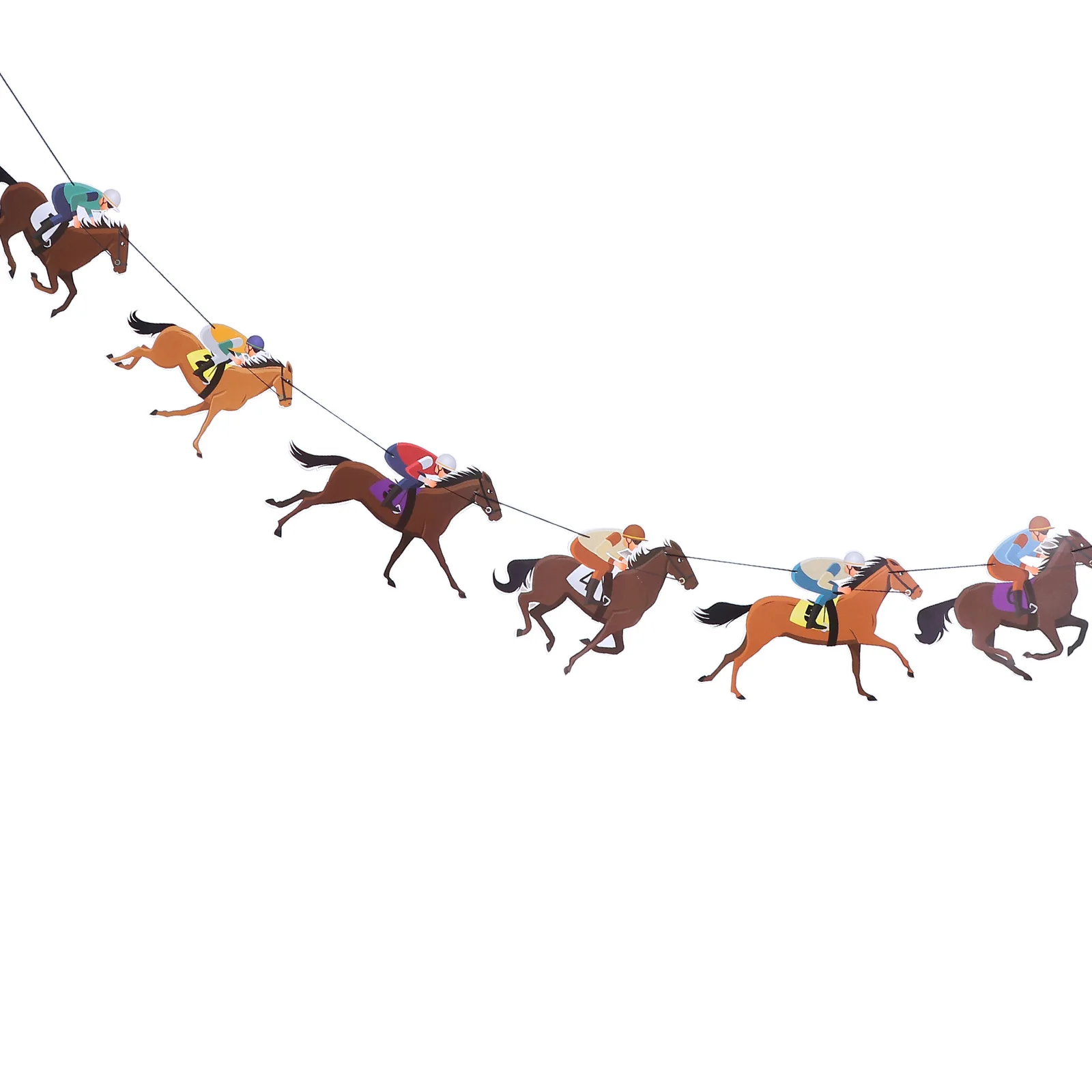 

Pre-assembled Horse Racing Banner Horse Race Streamer Horse Derby Garland Banner